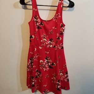 H & M Red Floral Dress